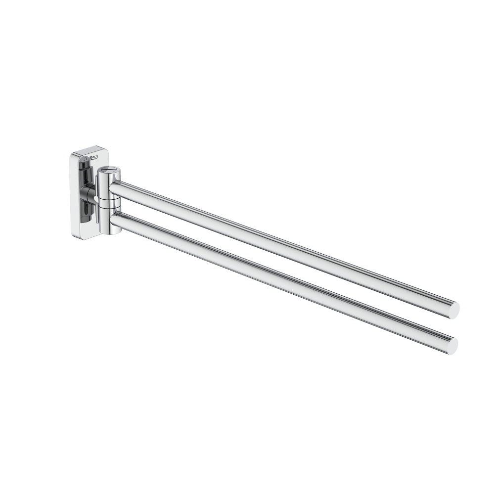 Cut out image of the Roca Sonata Chrome Double Swivel Towel Rail